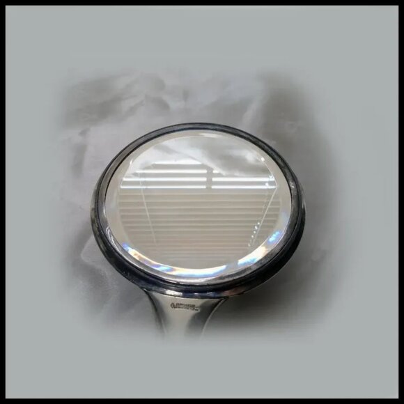 Antique Art Nouveau Hand Mirror, Warranted Quadruple Plated Silver - Picture 8 of 15